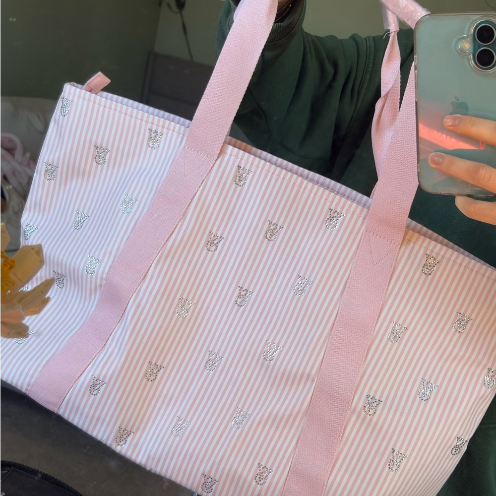 Victoria's Secret Pink and White Tote